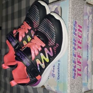 Girl's Skechers Tuff Tech Jumpsters Sneakers Size 1